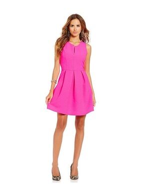 Gianni Bini Vibrant Hot Pink Sleeveless Mini Dress